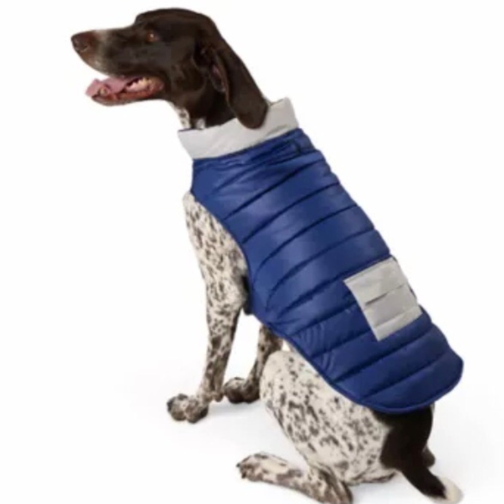 Top Paw Navy Dog Puffer Jacket Pick a Size Water Resistant Vest NWT